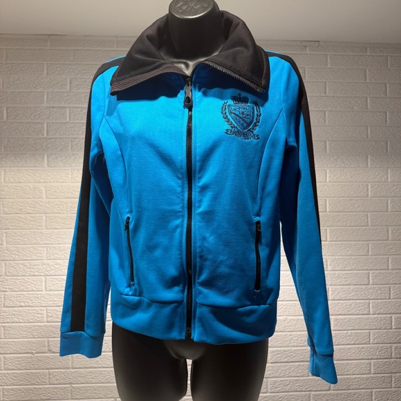 Ralph Lauren Jackets & Blazers - Lauren Active Ralph Lauren Track Jacket Full Zip Blue Black Womens‎ XS